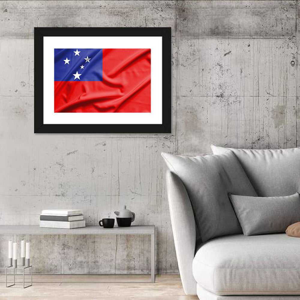 Samoa Flag with Stars Wall Art