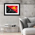 Papua New Guinea Flag Graphic Wall Art