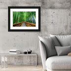 Stone Steps in Kyoto Bamboo Forest Wall Art