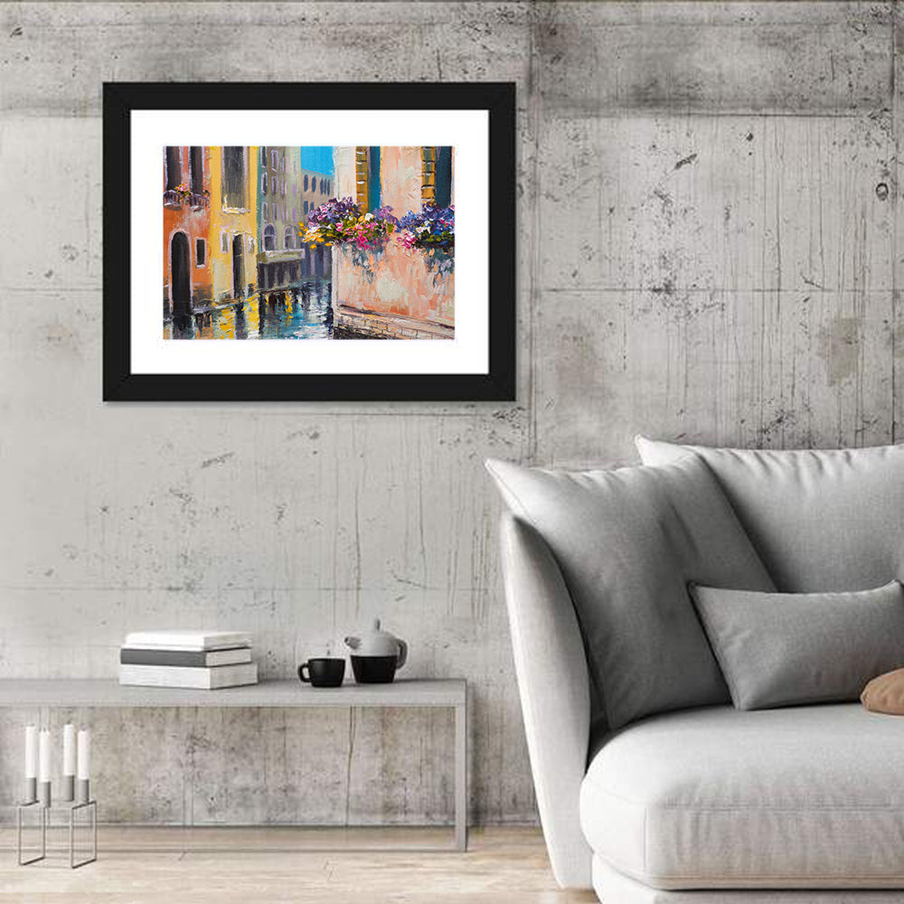 Venice Canal with Flower Boxes Wall Art