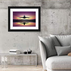 Jet Taking Off at Dawn Wall Art