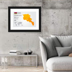 Armenia Low-poly Map Infographic Wall Art