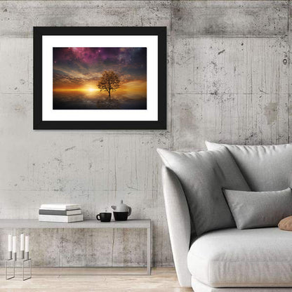 Surreal Tree In Lake Wall Art