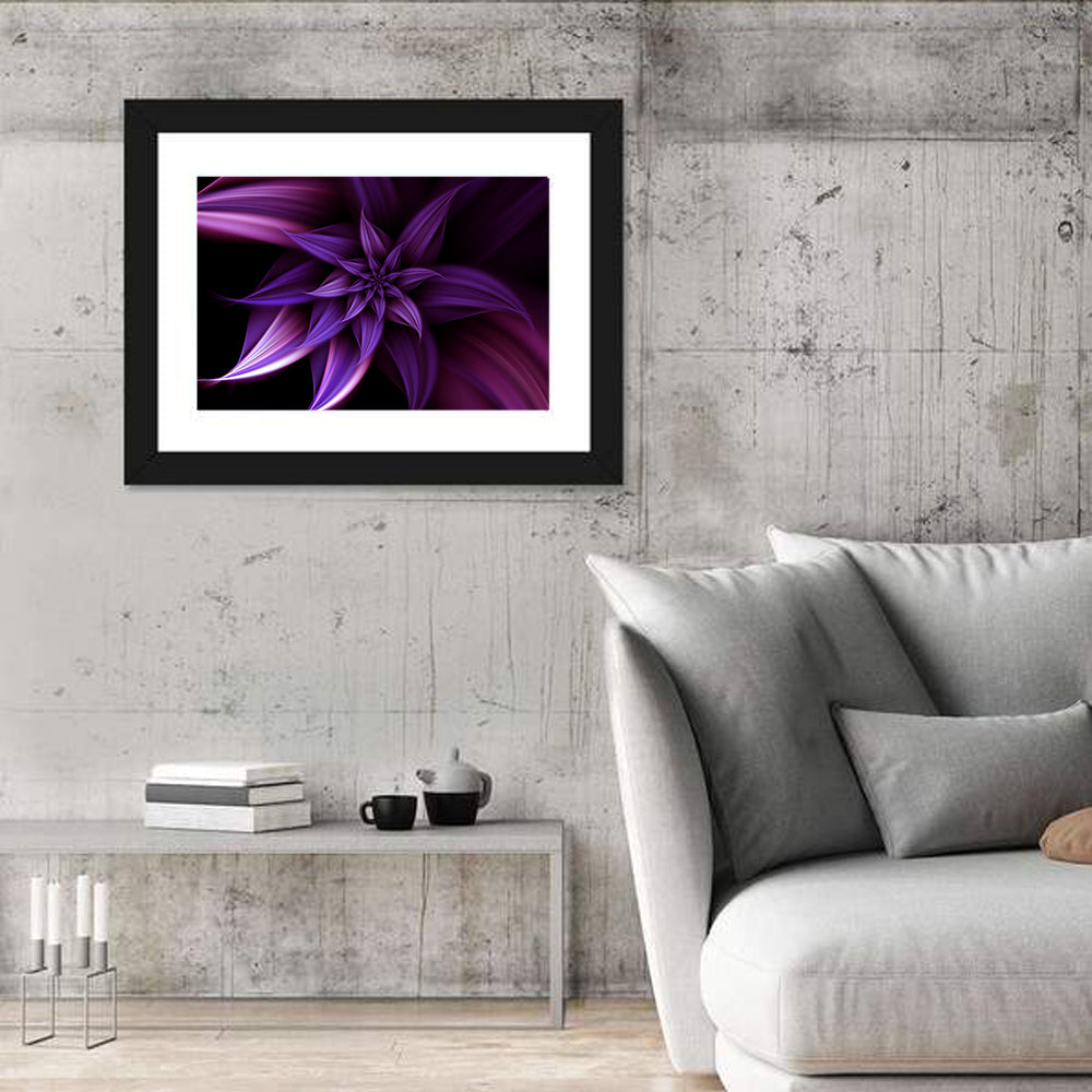 Elegant Purple Spiral Blossom Wall Art