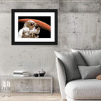 Astronaut with Gold Visor on Mars Wall Art
