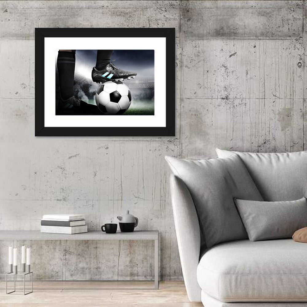 Low Angle Soccer Cleat Close Up Wall Art