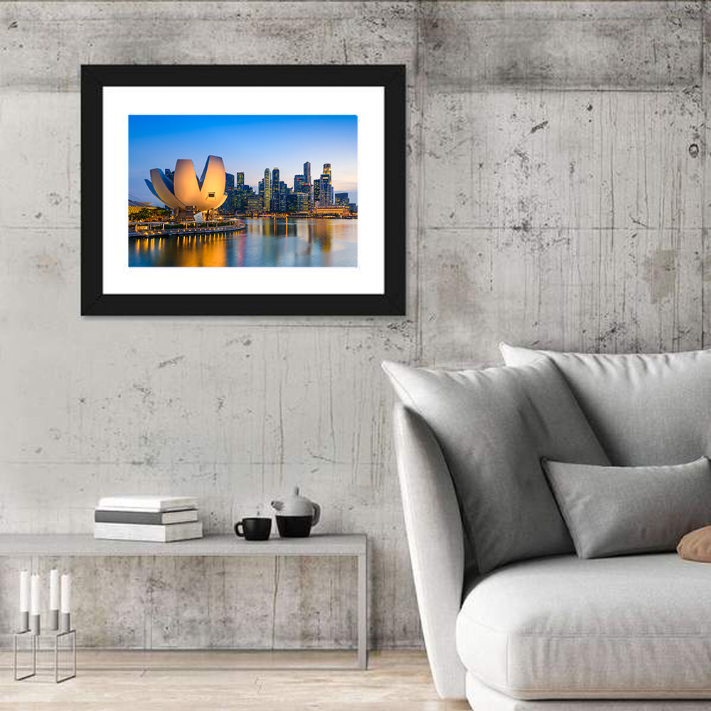 Singapore Marina Skyline at Dusk Wall Art