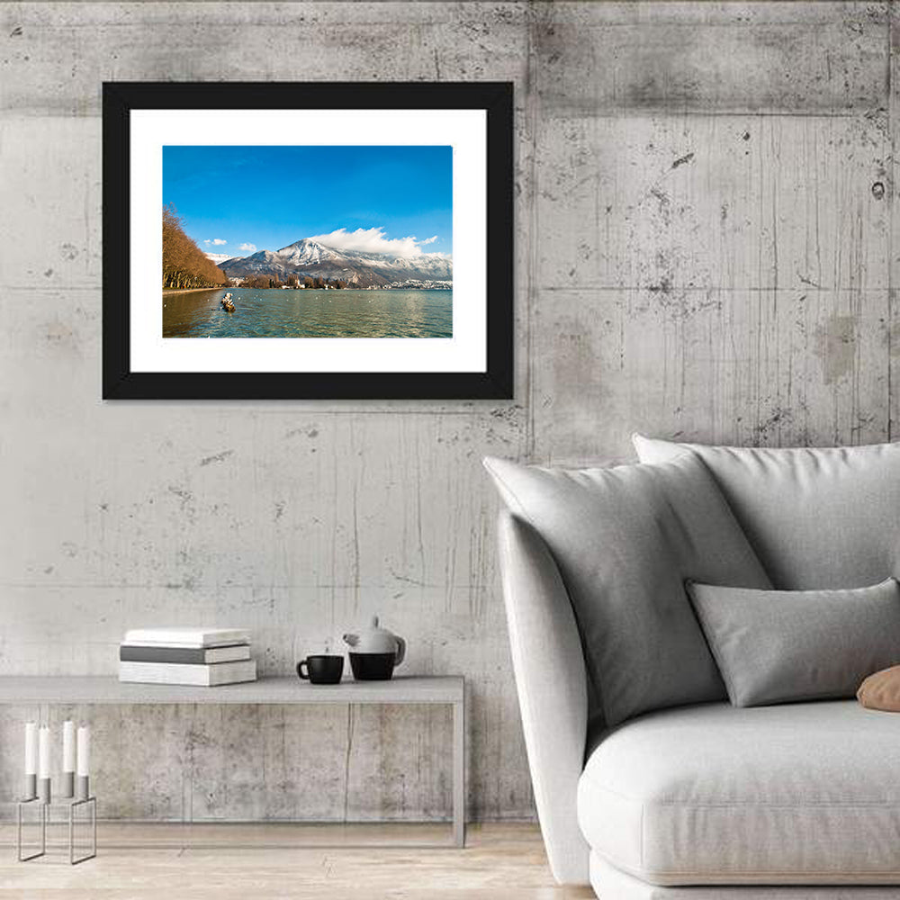 Lake Annecy Winter View Wall Art