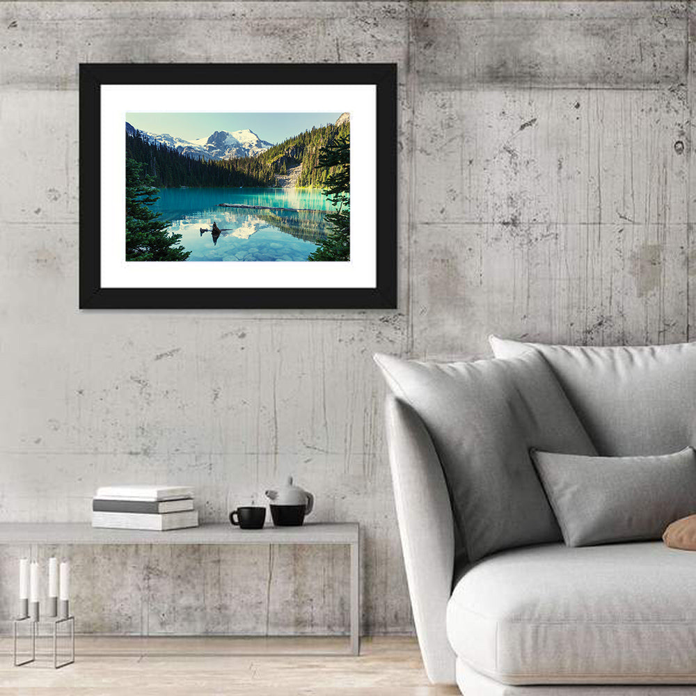 Joffre Lake, Canada Wall Art in a room, landscape
