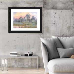 Morning Mist Over Meadow Wall Art