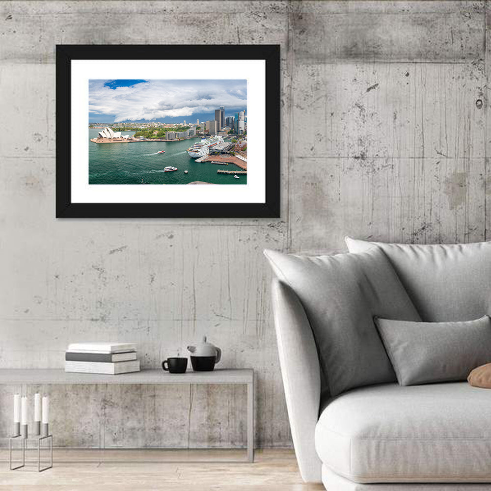 Sydney Harbour Vista Wall Art in a room, landscape