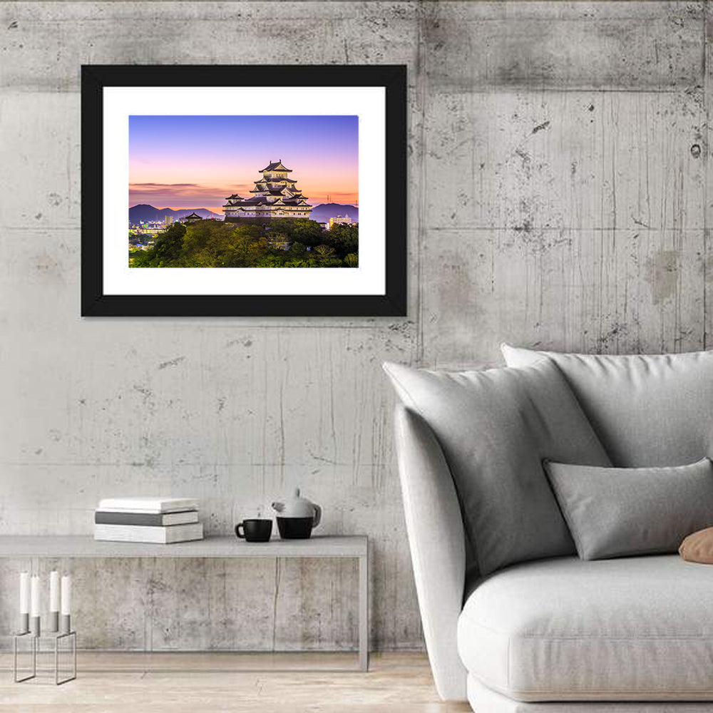 Himeji Castle at Dusk Wall Art