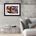 Surreal Profile with Multiple Eyes Wall Art