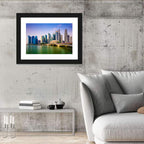 Singapore Skyline with Esplanade Bridge Wall Art