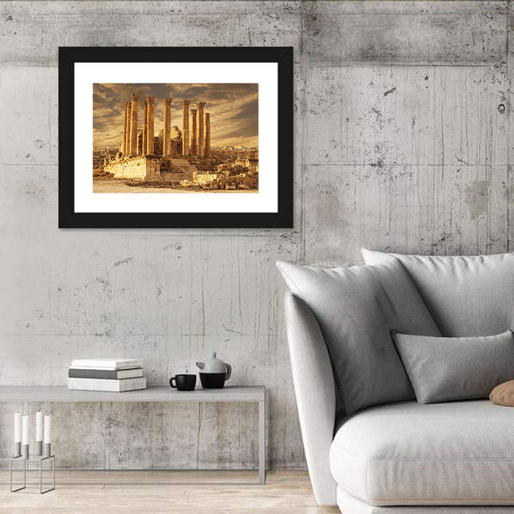 Temple of Artemis, Jerash Wall Art in a room, landscape