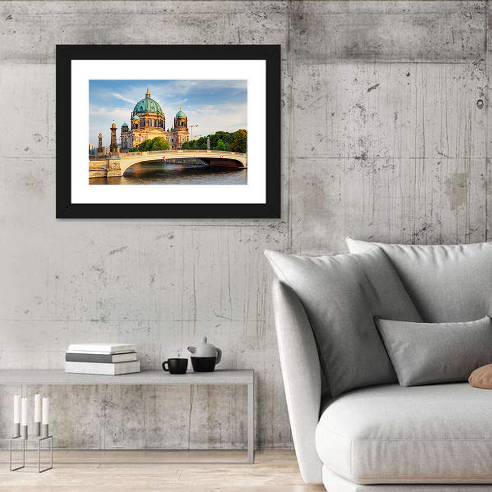 Berlin Cathedral at Golden Hour Wall Art in a room, landscape