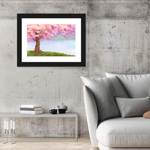 Flowering Pink Tree Wall Art