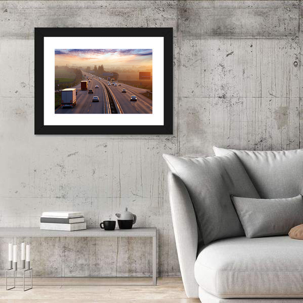 Chinese Highway at Sunset Wall Art