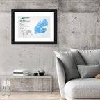 Djibouti Geometric Infographic Map Wall Art