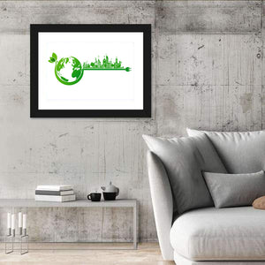 Green Earth & City Eco Concept Wall Art