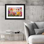 Iris Garden Illustration Wall Art