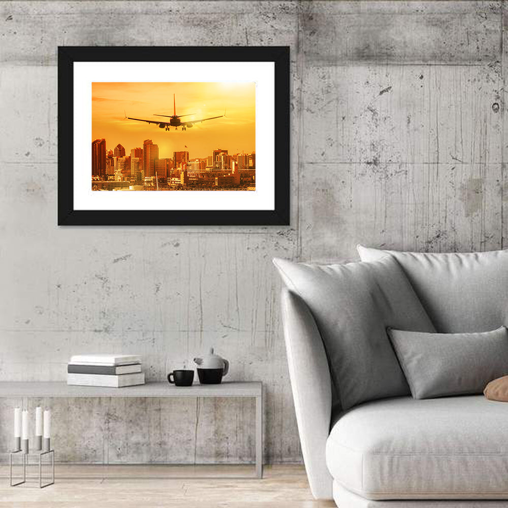 San Diego Sunset Skyline Wall Art