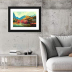 Golden Autumn Lake Reflection Wall Art