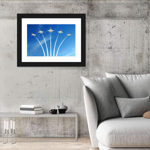 Military Fighter Jet During Demonstration Wall Art