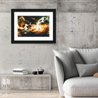Golden Fractal Vortex Wall Art