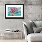 Sakura Island with Pink Blossoms Wall Art