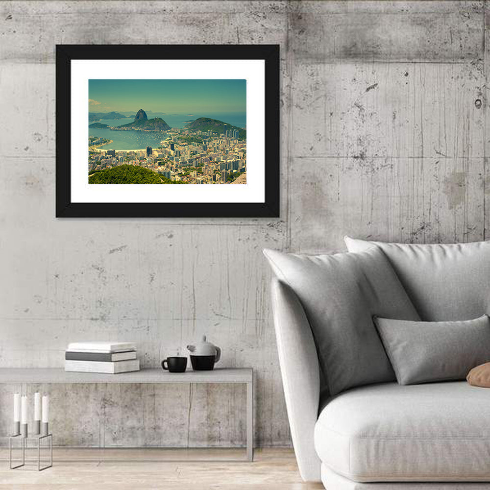 Sugarloaf Mountain Over Guanabara Bay Wall Art in a room, landscape