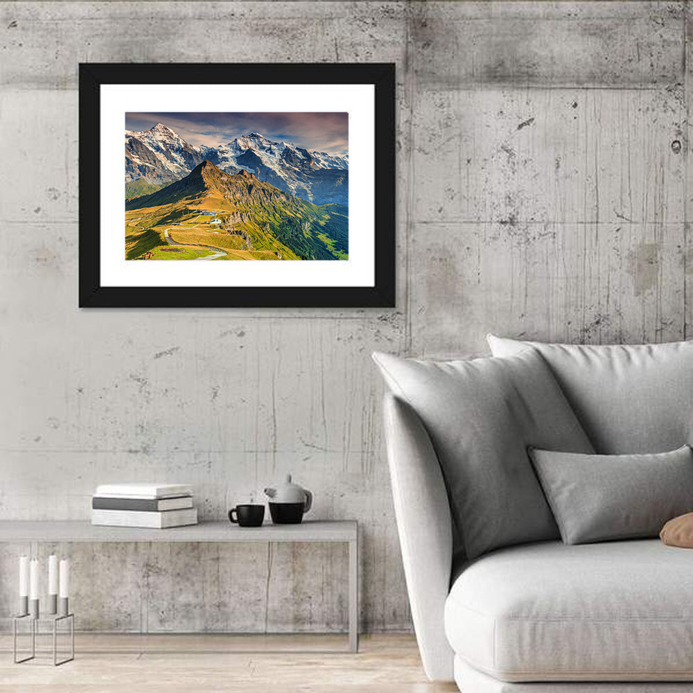 Eiger View from Grindelwald Wall Art in a room, landscape