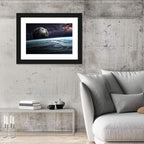 Rising Moon Above Earth Horizon Wall Art