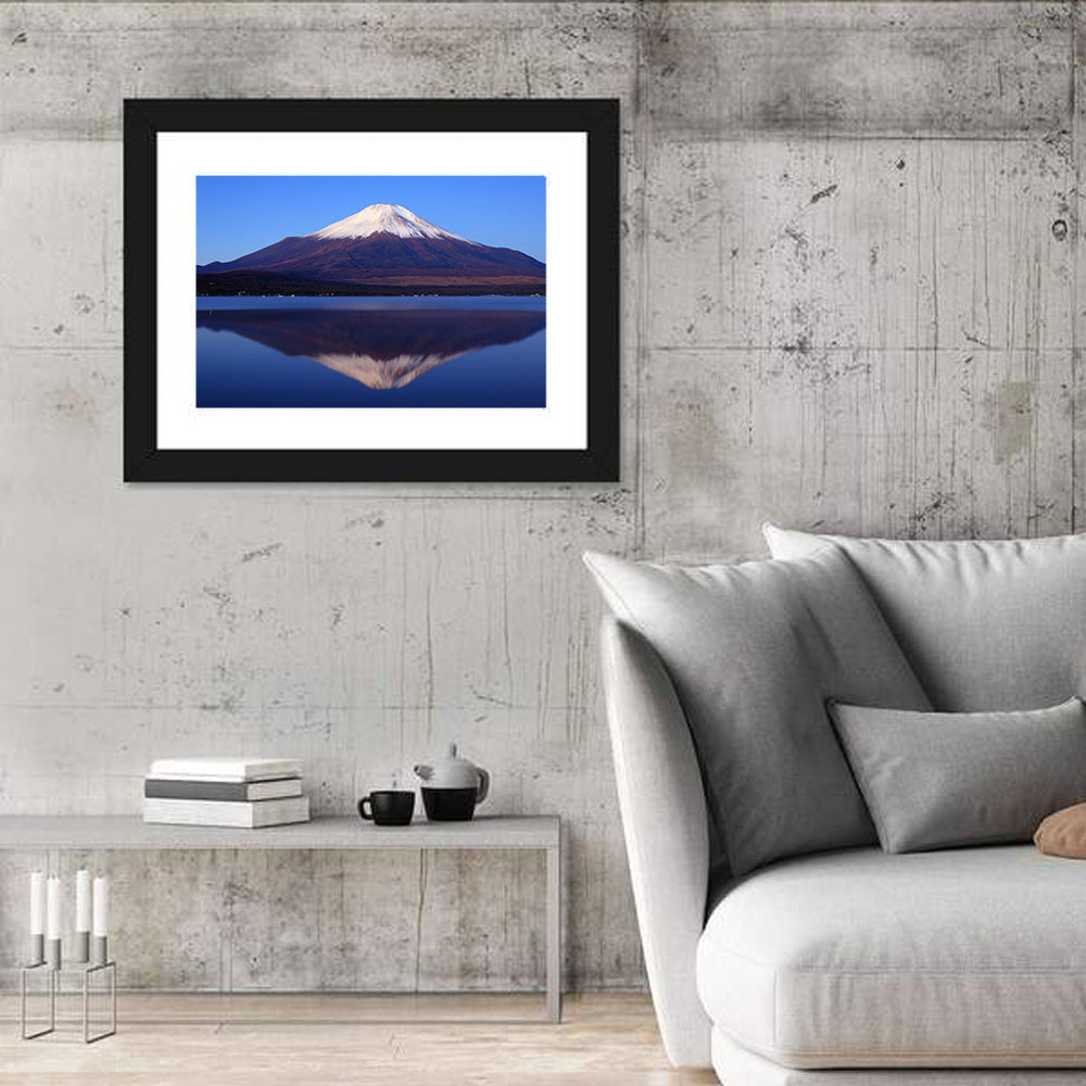 Mount Fuji at Dawn, Fujinomiya Wall Art in a room, landscape