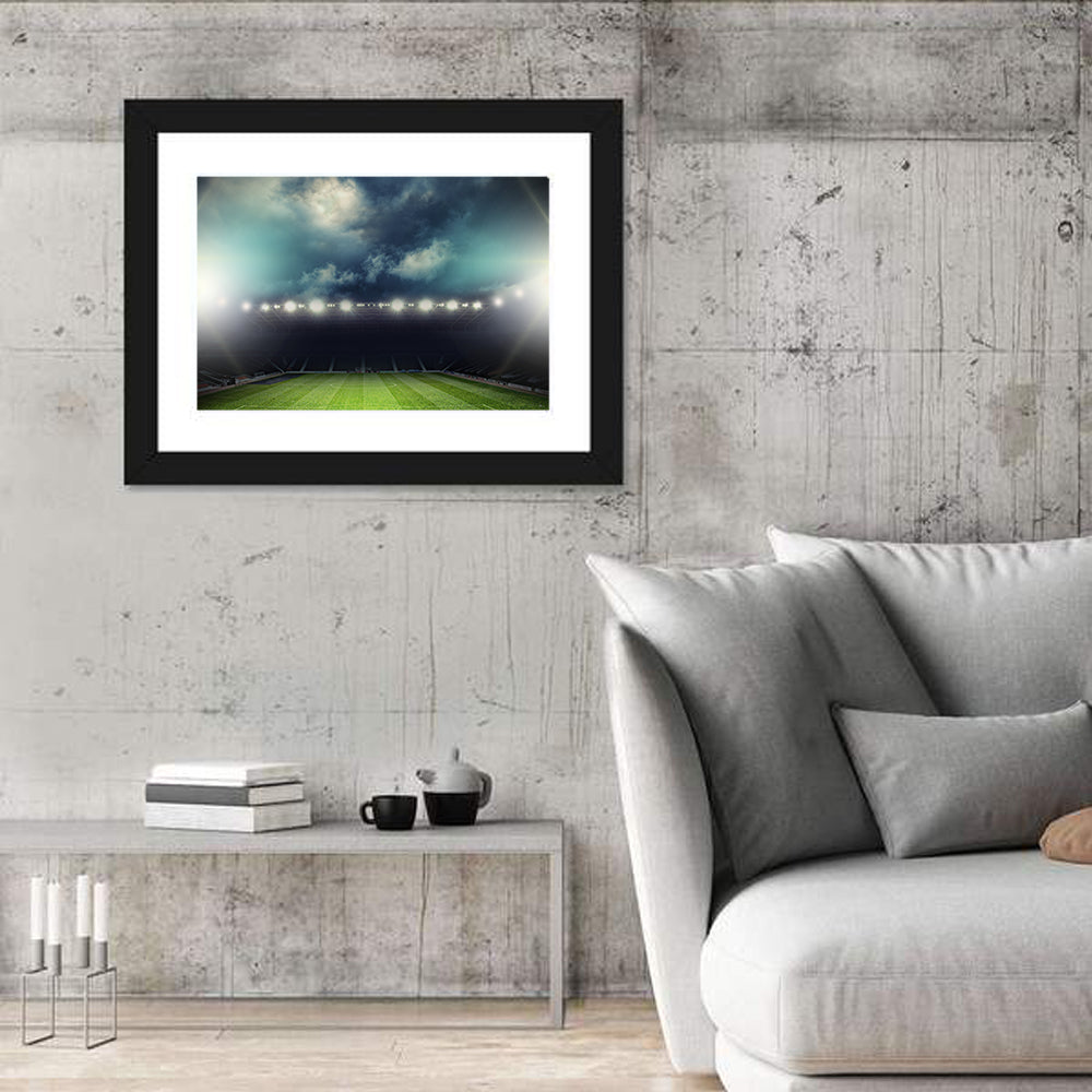 Stadium Under Floodlights Wall Art