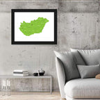 Hungary Administrative Map Wall Art