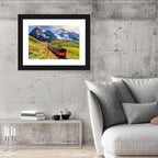 Grindelwald Red Mountain Train Wall Art
