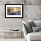 Lonely Boat at Sunset Wall Art