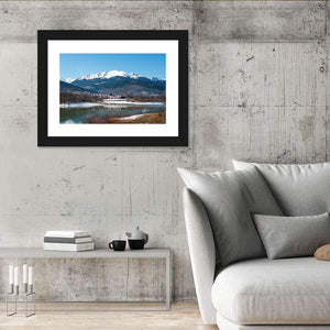 Lake Plastira On winter Wall Art