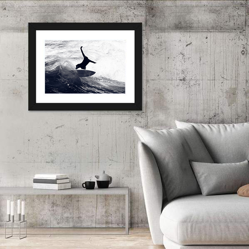 Dog Surfer Riding Waves Wall Art