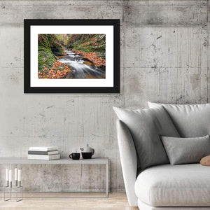 Water cascades in Warren County, Indiana Wall Art