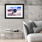 Low Angle Jet Engine on Tarmac Wall Art