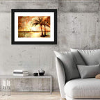 Tropical Beach Sunset Wall Art