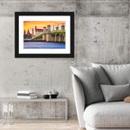 Saint Augustine Bridge of Lions at Dusk Wall Art