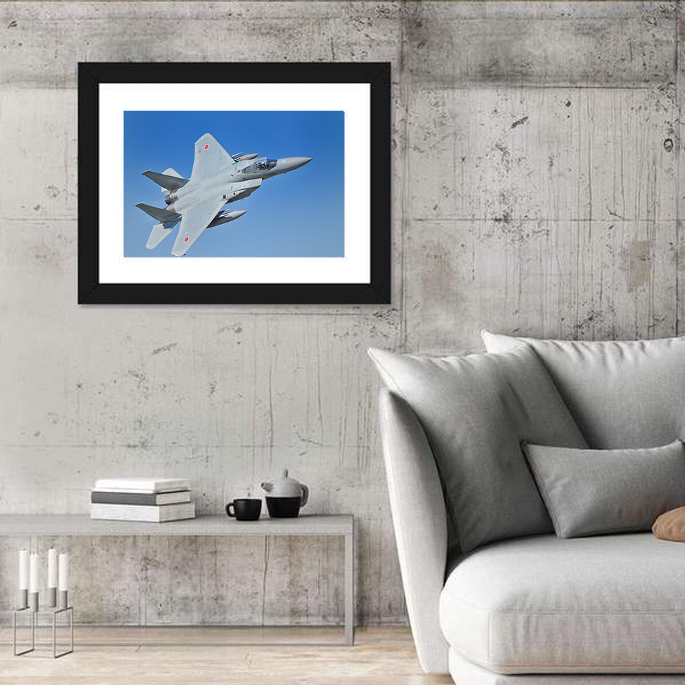 Jasdf F-15 Eagle Fighter Wall Art in a room, landscape