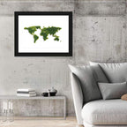 Forest Canopy World Map Wall Art