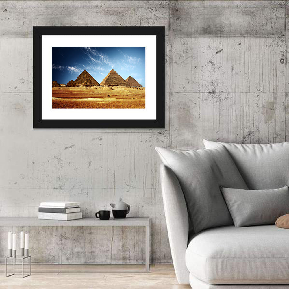 Giza Pyramids Valley View Wall Art