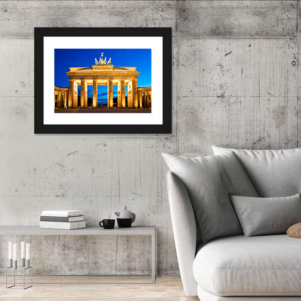 Brandenburg Gate at Dusk Wall Art in a room, landscape