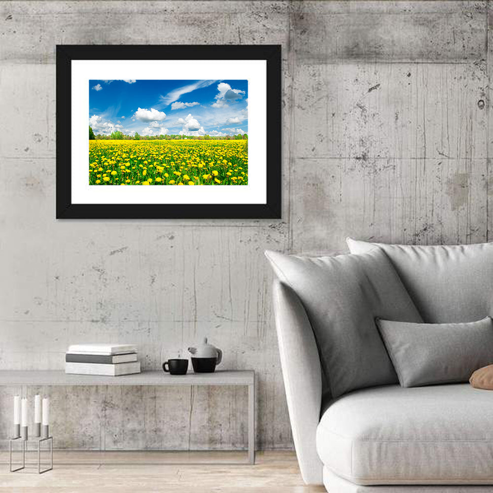 Meadow With Yellow Dandelions Wall Art