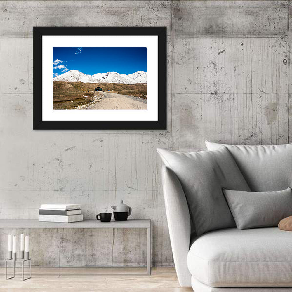 Karakoram Snow Peaks with Road Wall Art